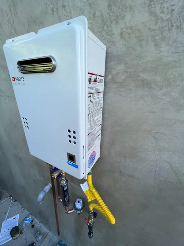 Tankless water heater installation for Victor Mills homes